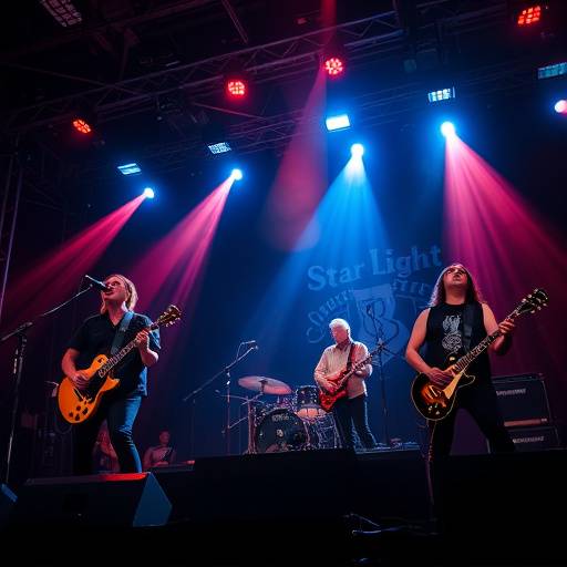 Concert recording of 'Rock Revolution Festival,' showing a band performing on stage, filmed by Starlight Studios.