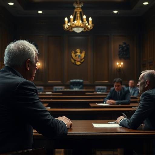 Image from 'Legal Eagles,' a legal drama shot at Starlight Productions, capturing a tense courtroom scene.