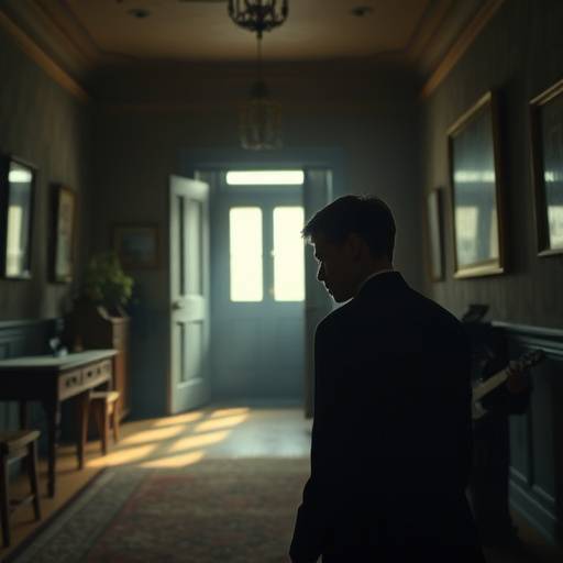 Still from 'Echoes of the Past,' an independent film shot at Starlight Studios, featuring a poignant scene in a historic setting.